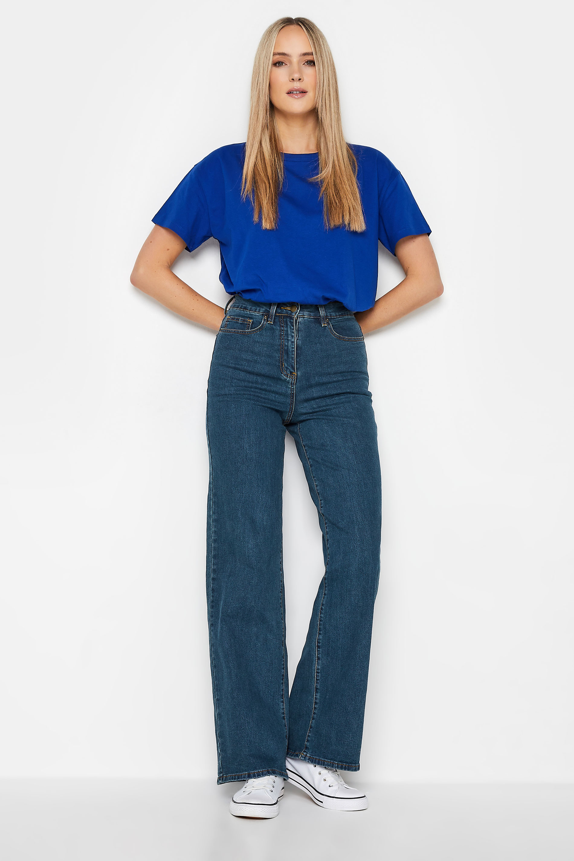 LTS Tall Indigo Blue BEA Wide Leg Jeans | Long Tall Sally 2