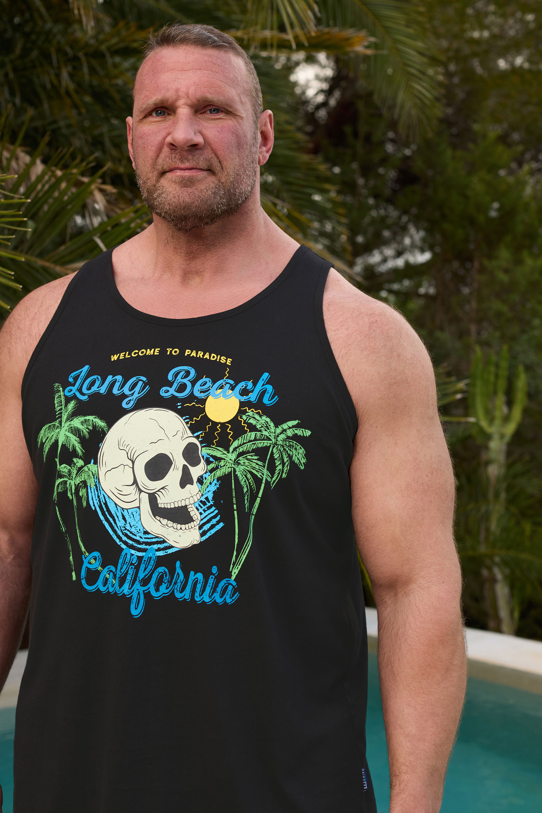 BadRhino Big & Tall Black 'California' Skull Vest | BadRhino 1