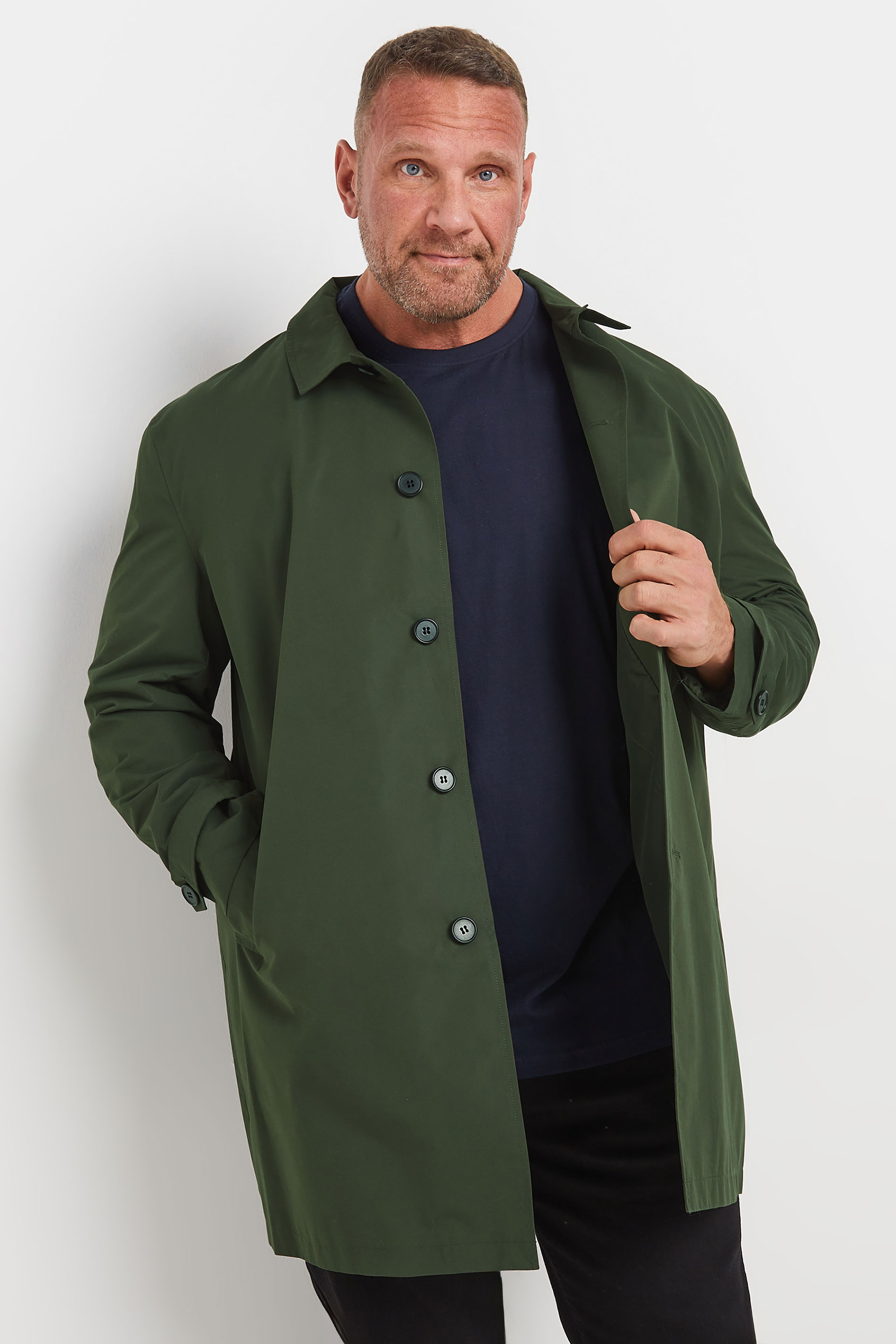 BadRhino Big & Tall Khaki Green Mac Raincoat | BadRhino 2