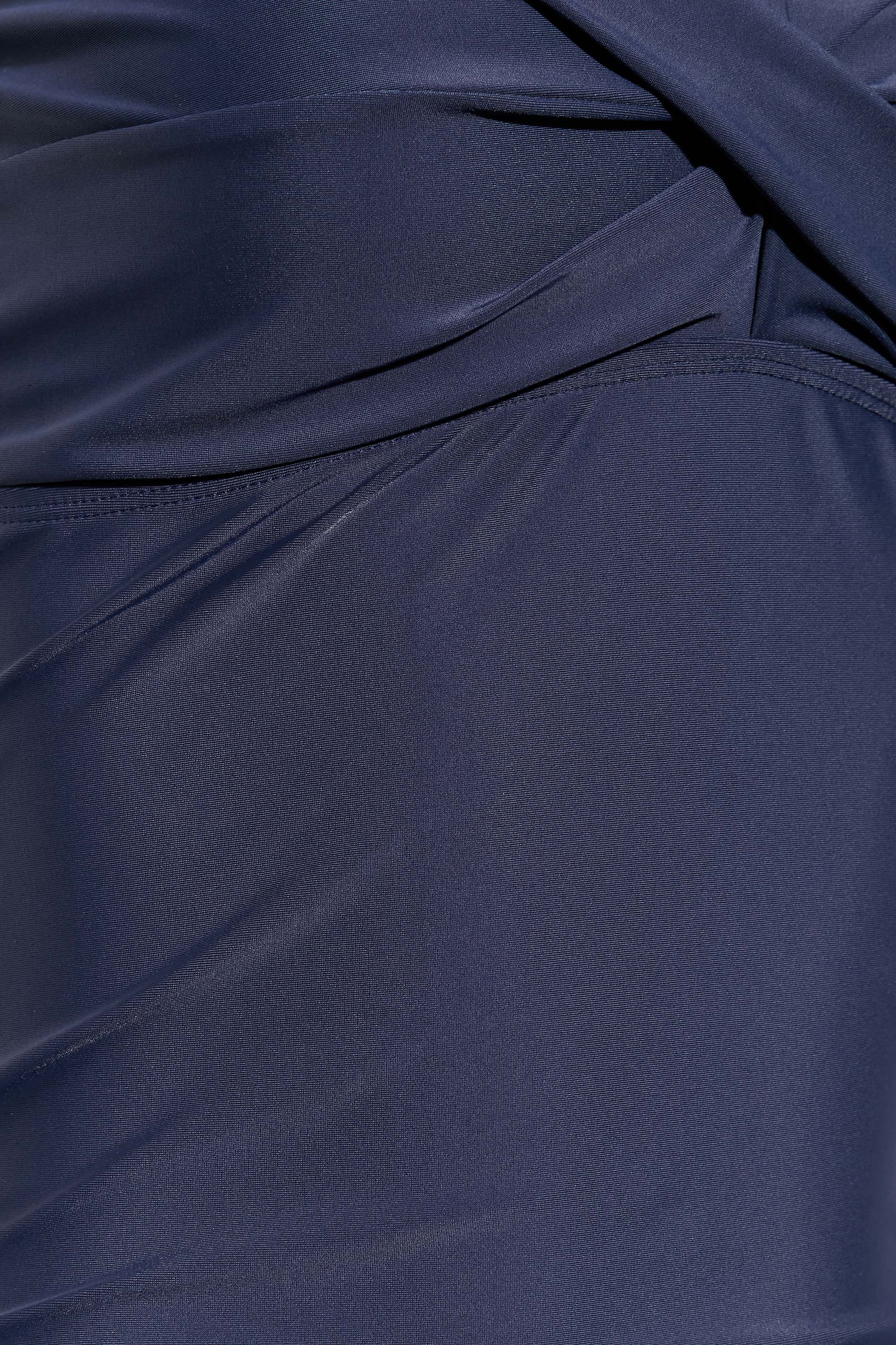 LTS Tall Women's Navy Blue Twist Ruched Tankini Set | Long Tall Sally  7