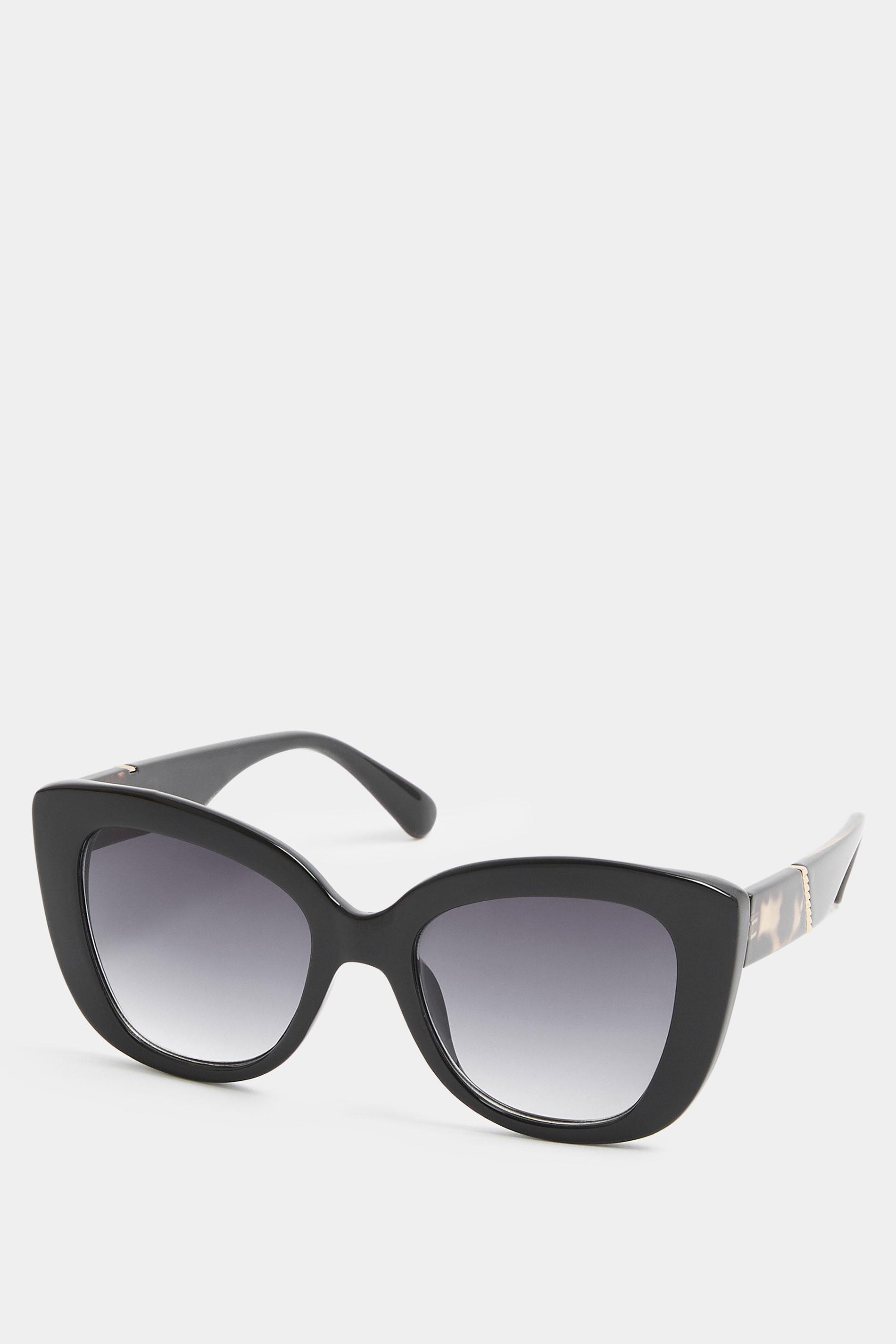 Black Cat Eye Oversized Sunglasses | Yours Clothing 3
