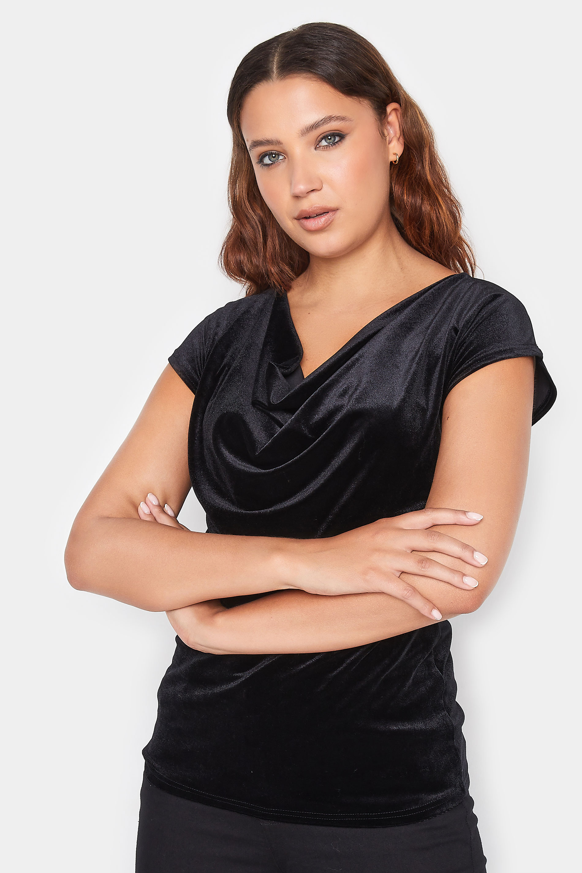 LTS Tall Black Cowl Neck Top | Long Tall Sally 4
