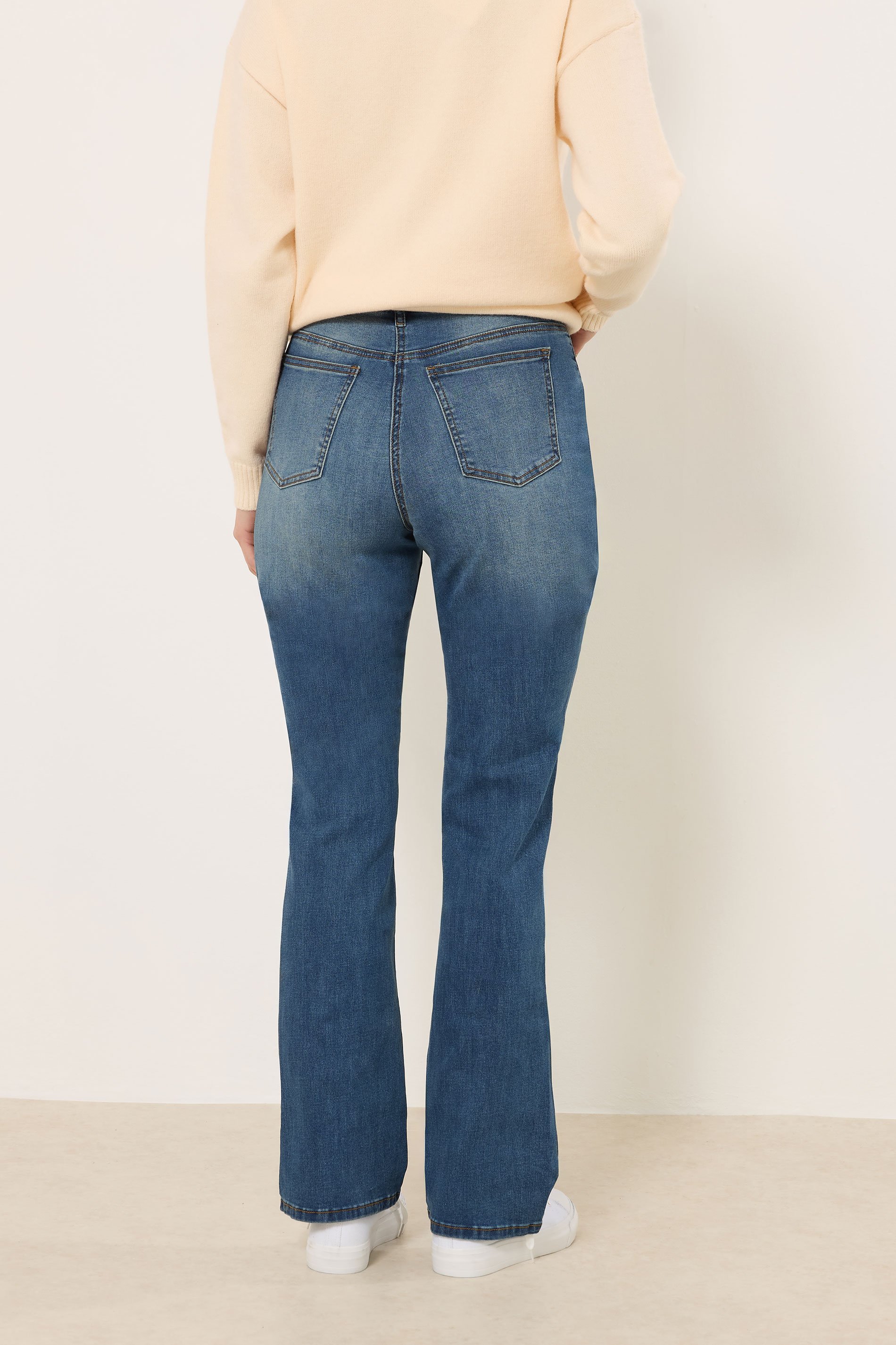 LTS MADE FOR GOOD Tall Dark Blue Bootcut Jeans | Long Tall Sally 3