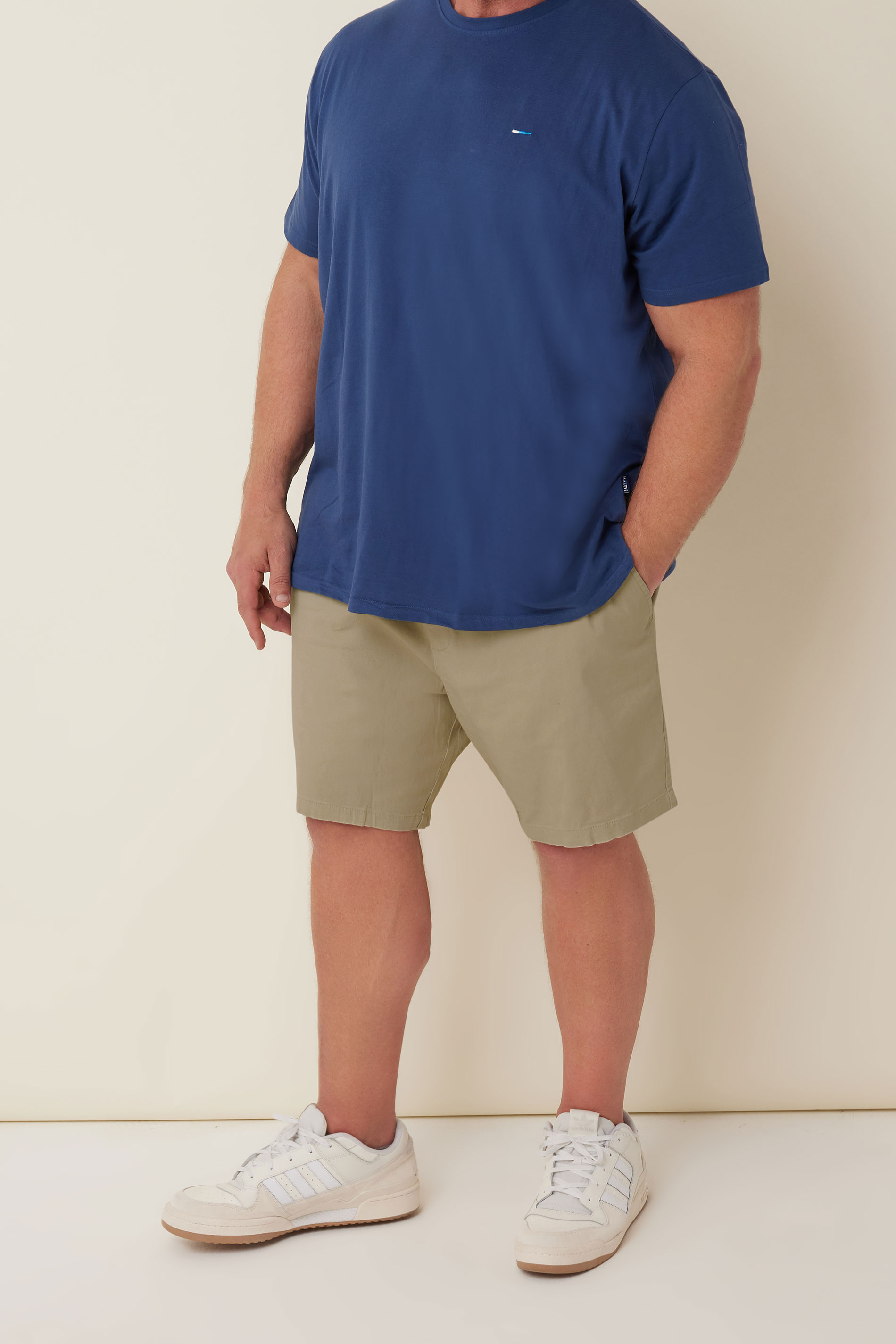 BadRhino Stone Brown Elasticated Waist Chino Shorts | BadRhino 1