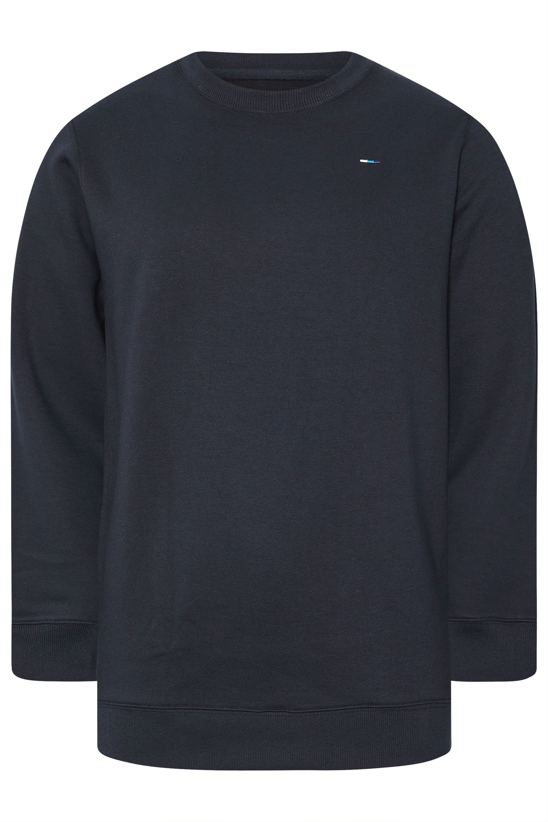BadRhino Big & Tall Navy Blue Crew Neck Sweatshirt | BadRhino 5