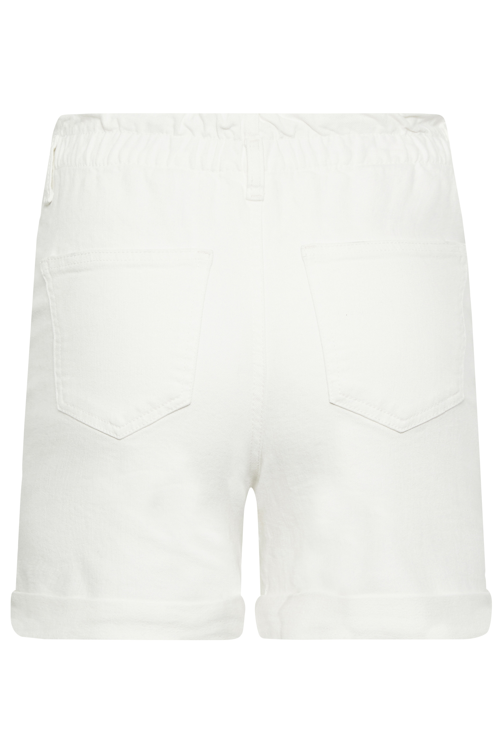 LTS Tall Women's White Elasticated Waist Denim Shorts | Long Tall Sally 5