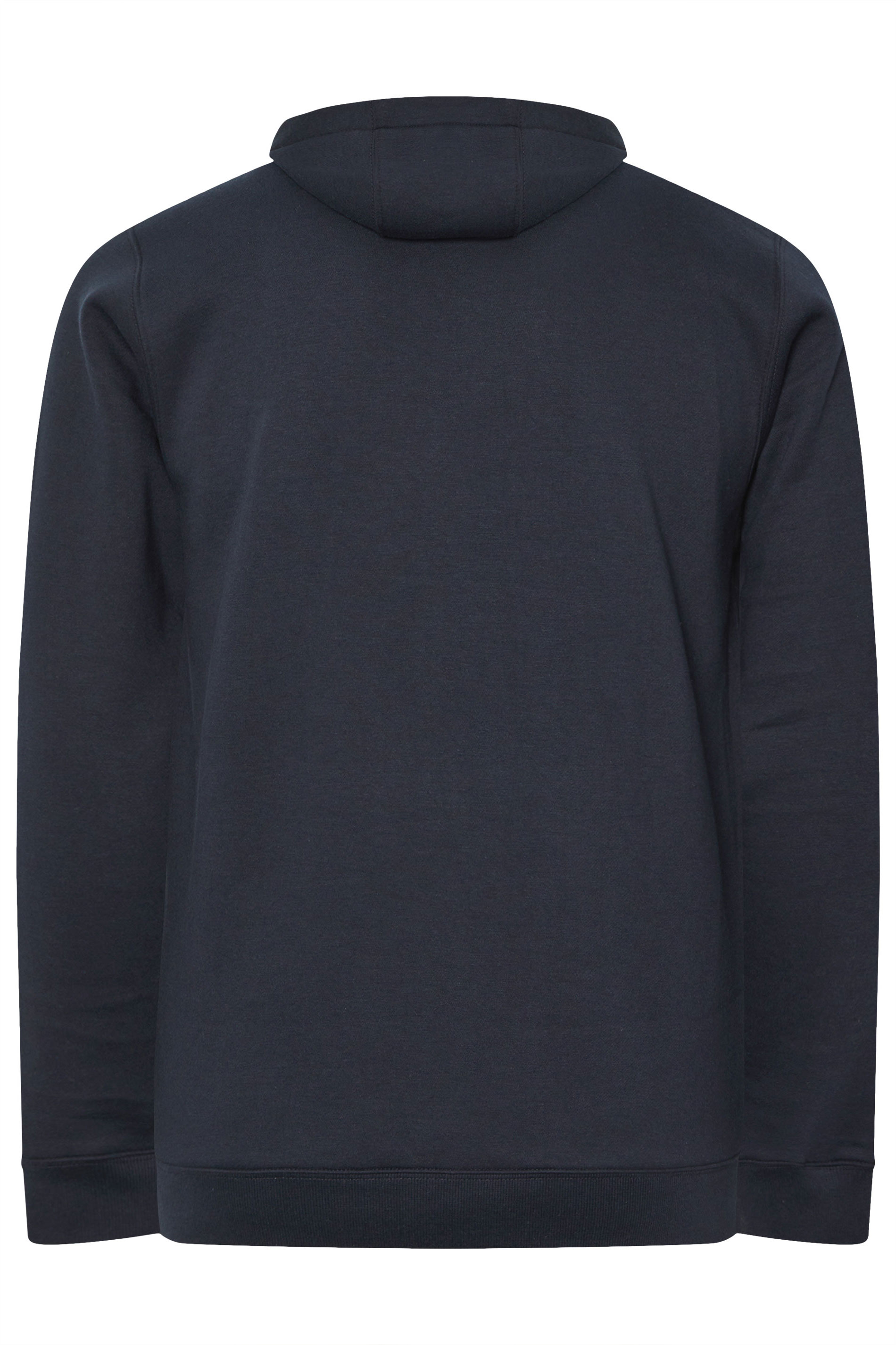 BadRhino Big & Tall Navy Blue Zip Through Hoodie | BadRhino 6