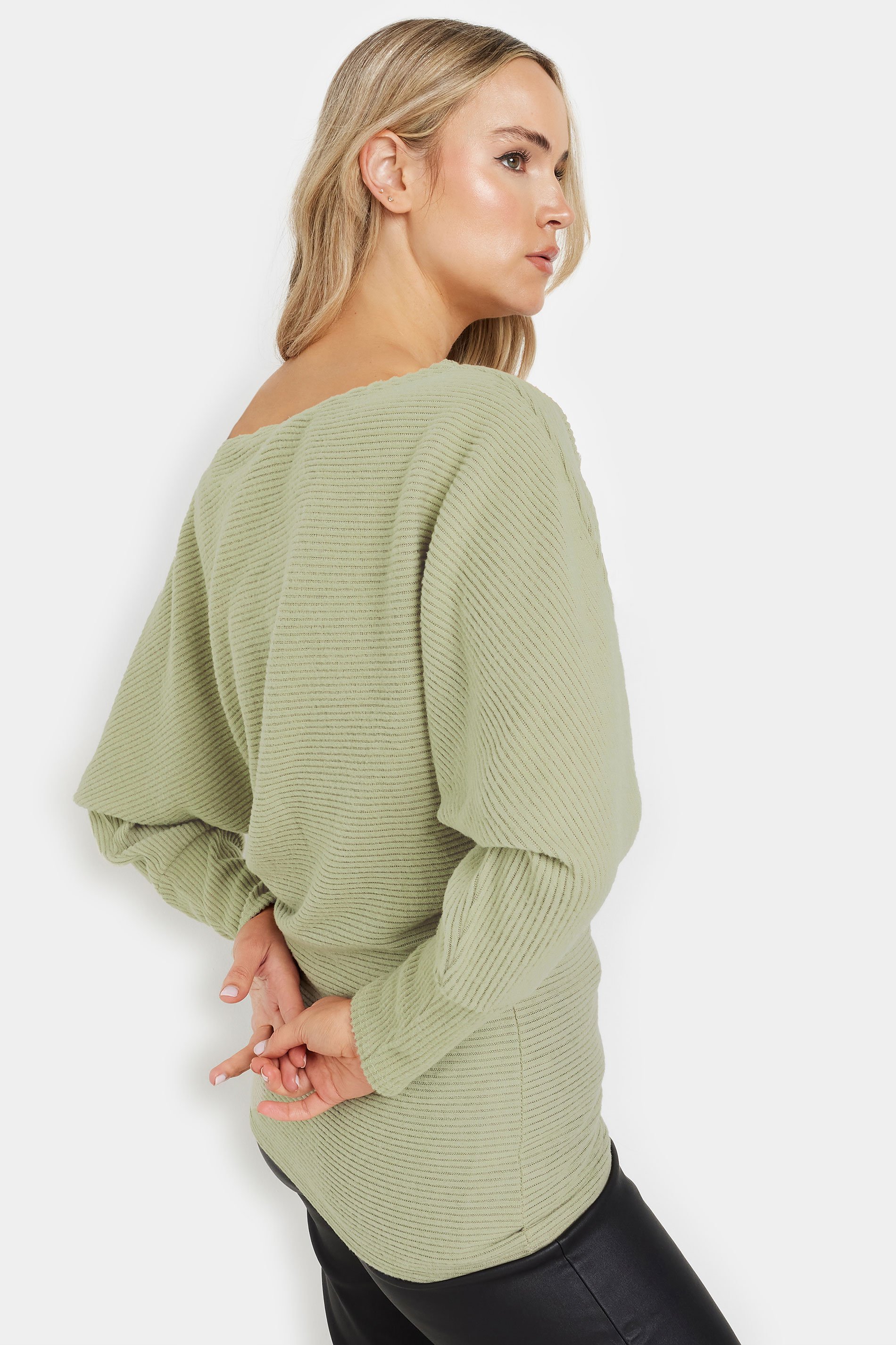 LTS Tall Sage Green Soft Touch Batwing Top | Long Tall Sally 4