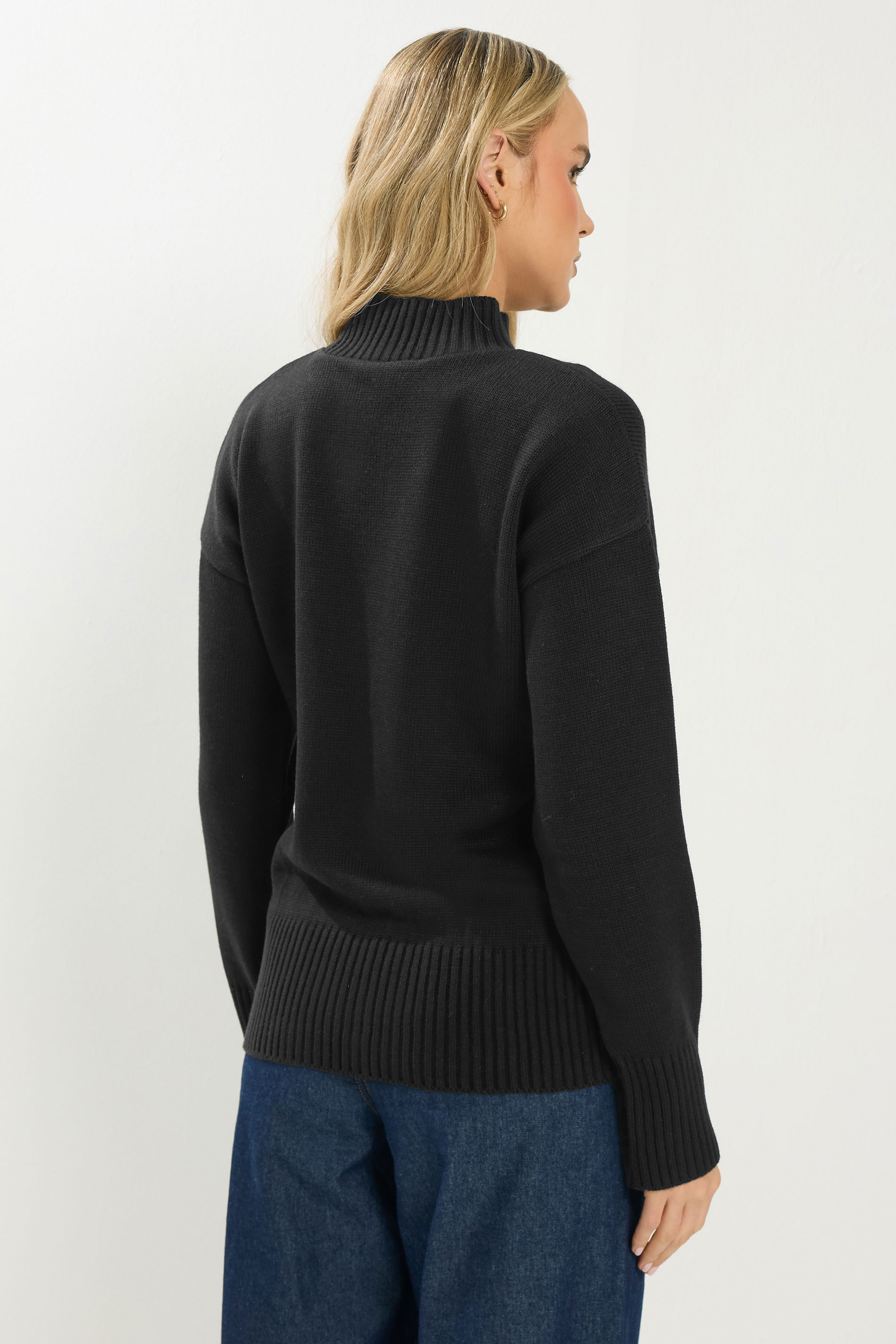 LTS Tall Women's Black High Neck Jumper | Long Tall Sally 3