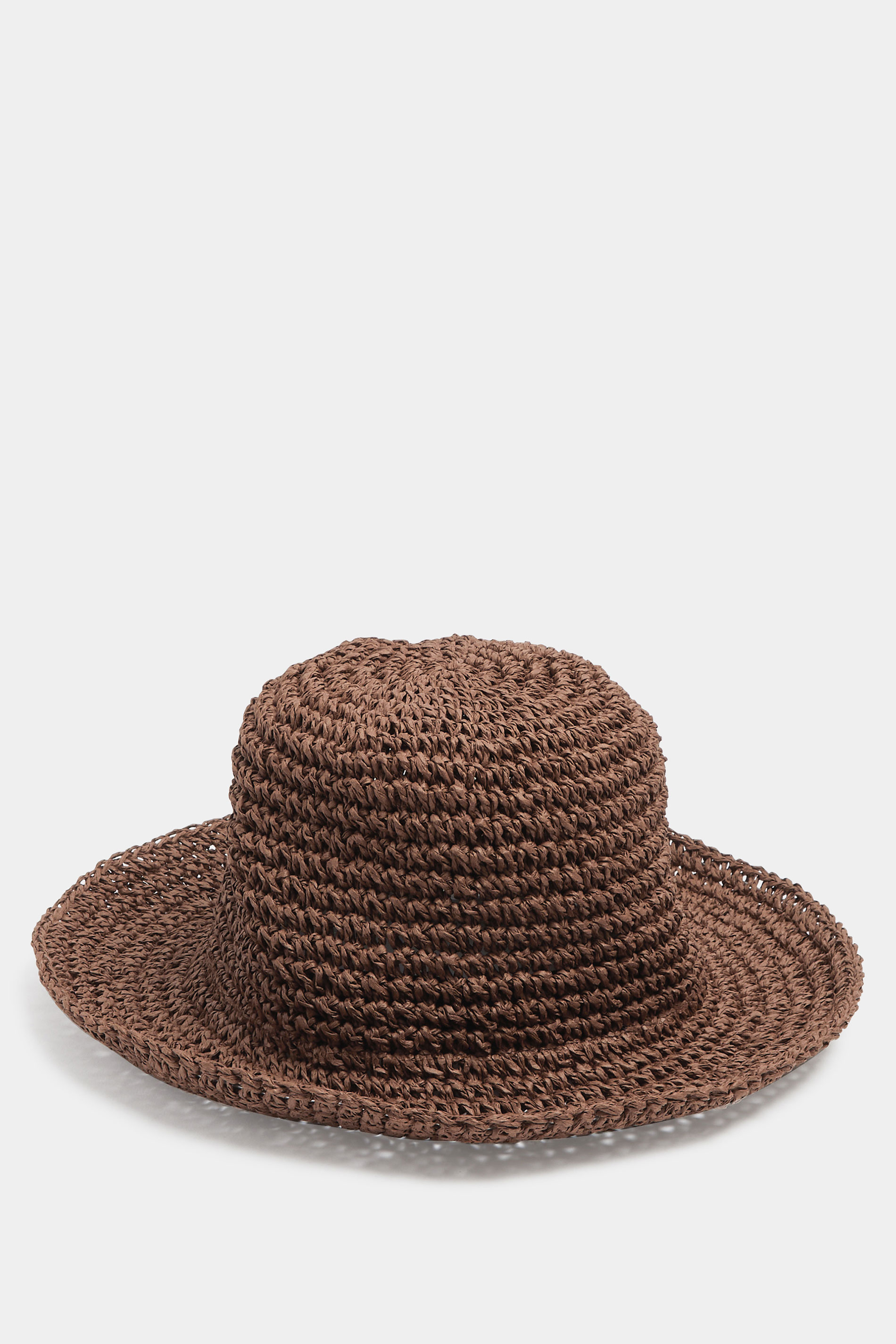 Chocolate Brown Woven Bucket Hat | Yours Clothing 3