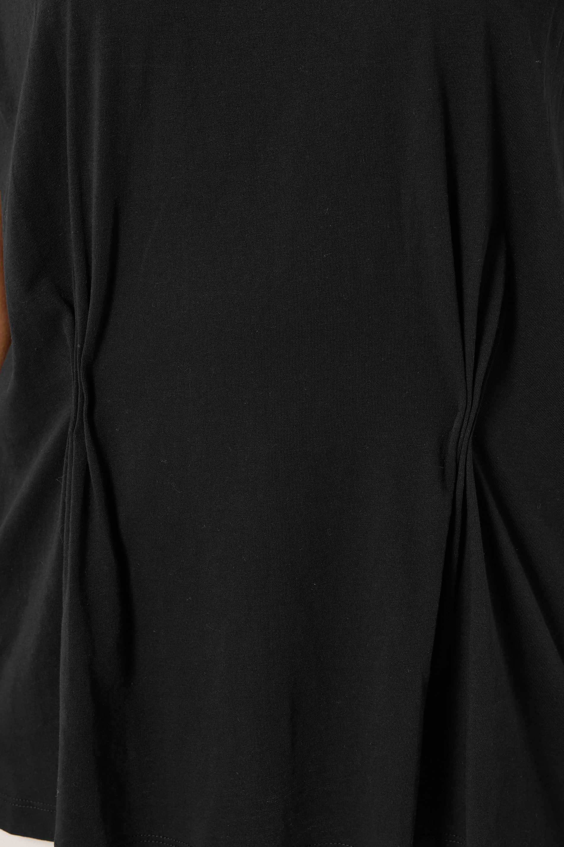 LTS Tall Women's Black Pleat Front Cotton T-Shirt | Long Tall Sally 4