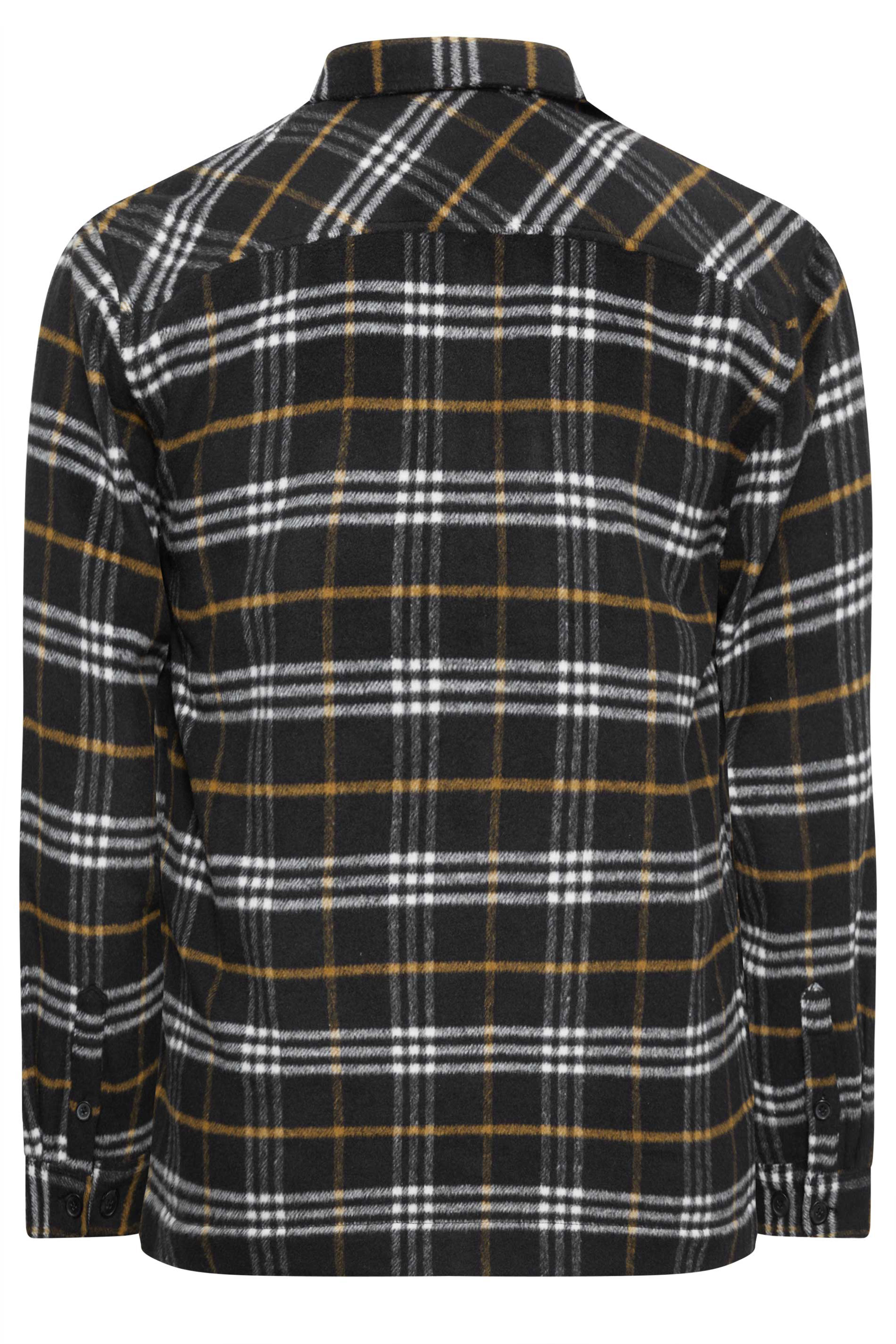 BadRhino Big & Tall Black Checked Shacket | BadRhino 3