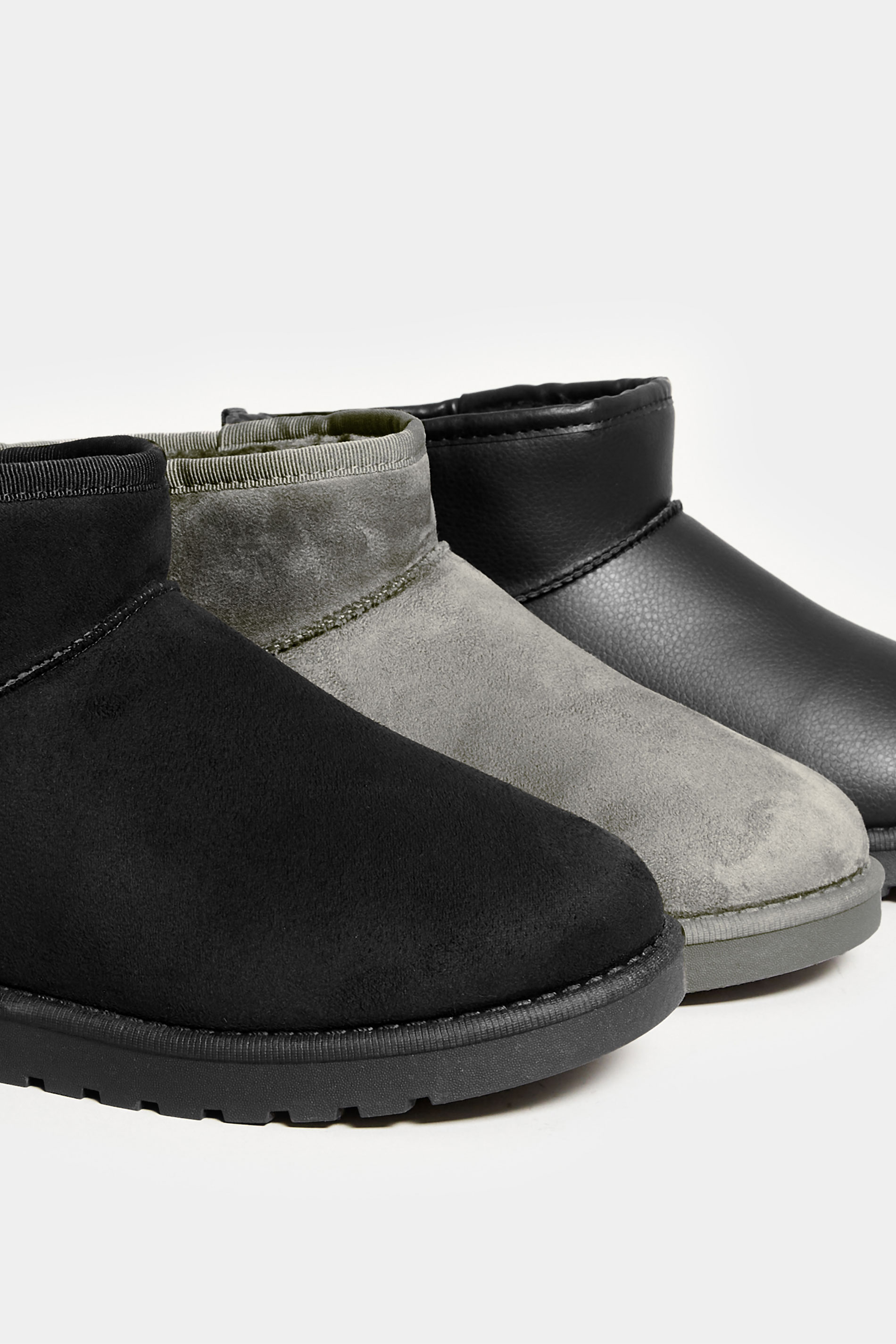 Black Faux Suede Faux Fur Lined Ankle Boots In Wide E Fit & Extra Wide EEE Fit | Yours Clothing 6