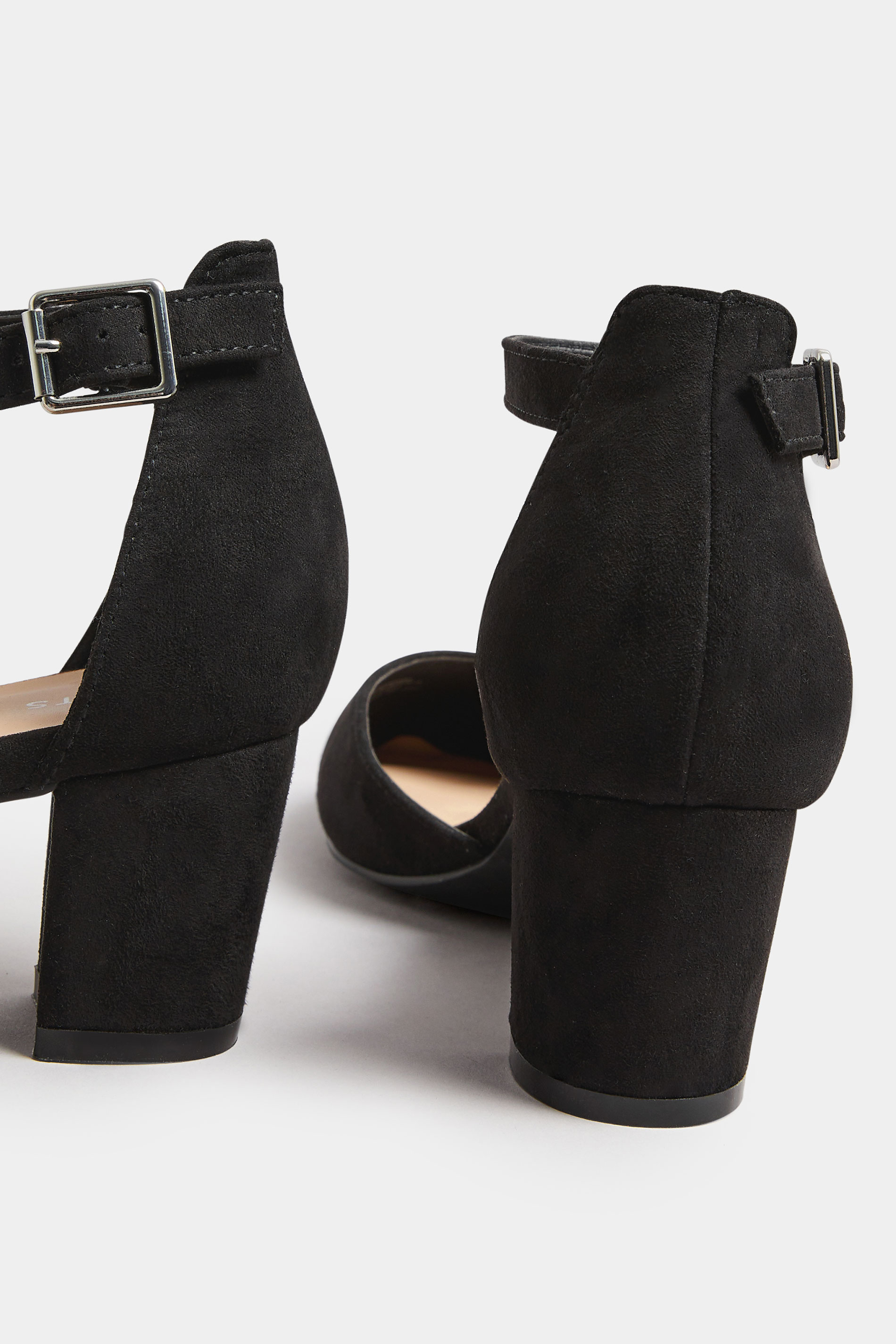 LTS Black Block Heel Court Shoes In Standard Fit | Long Tall Sally 4