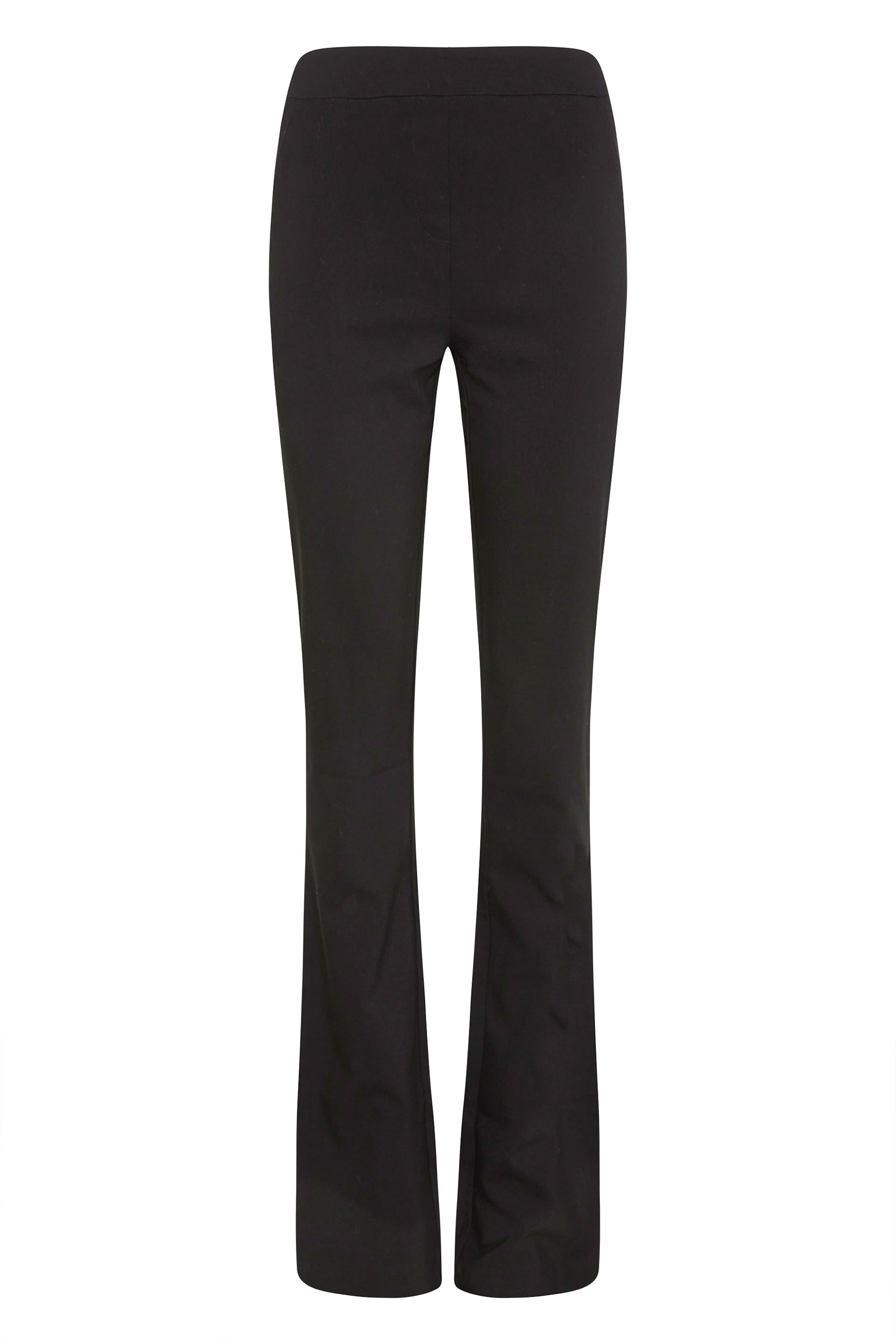 LTS Tall Women's Black Pinstripe Stretch Wide Leg Trousers