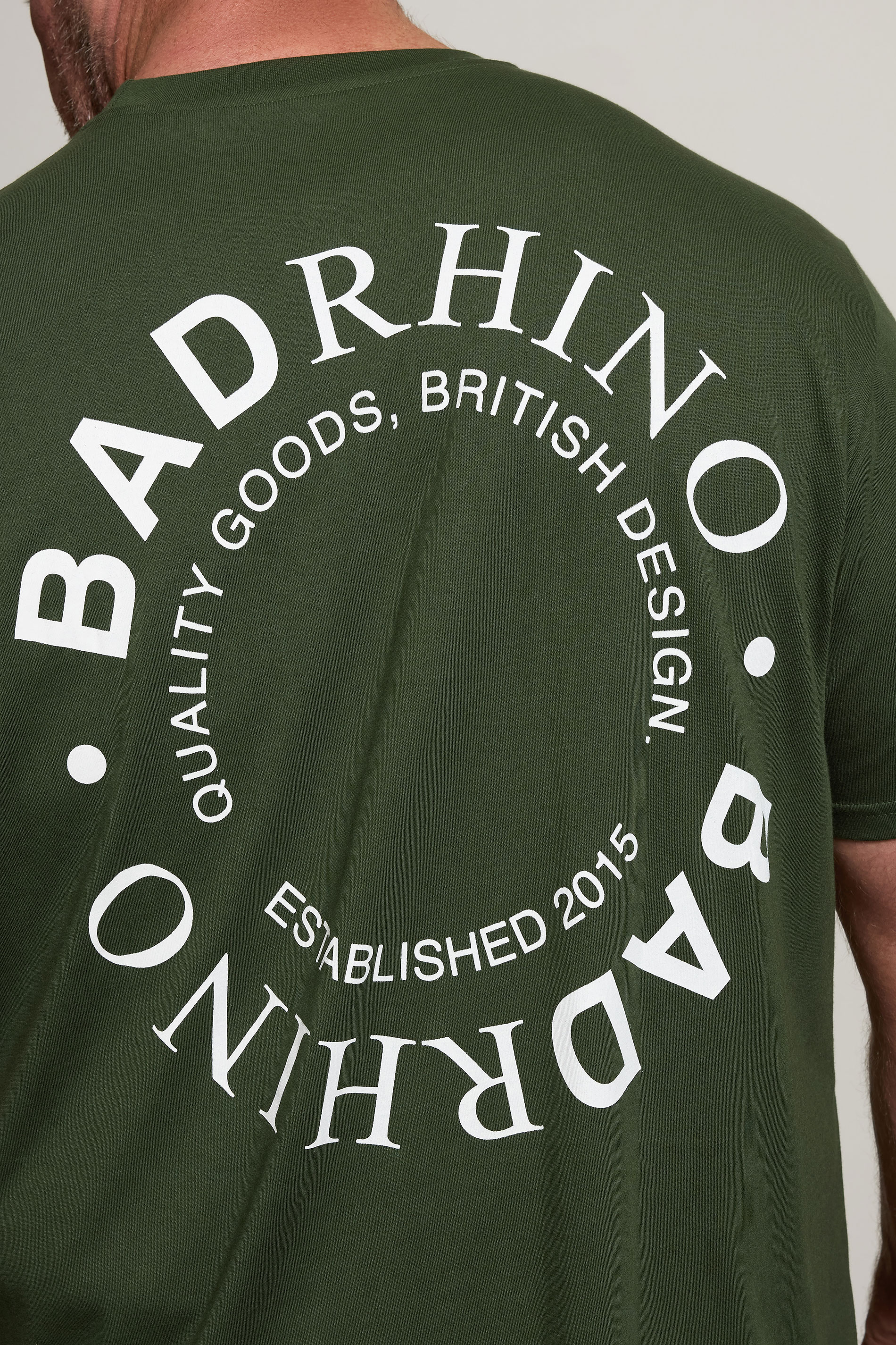 BadRhino Big & Tall Dark Green Circle Logo T-Shirt | BadRhino 5