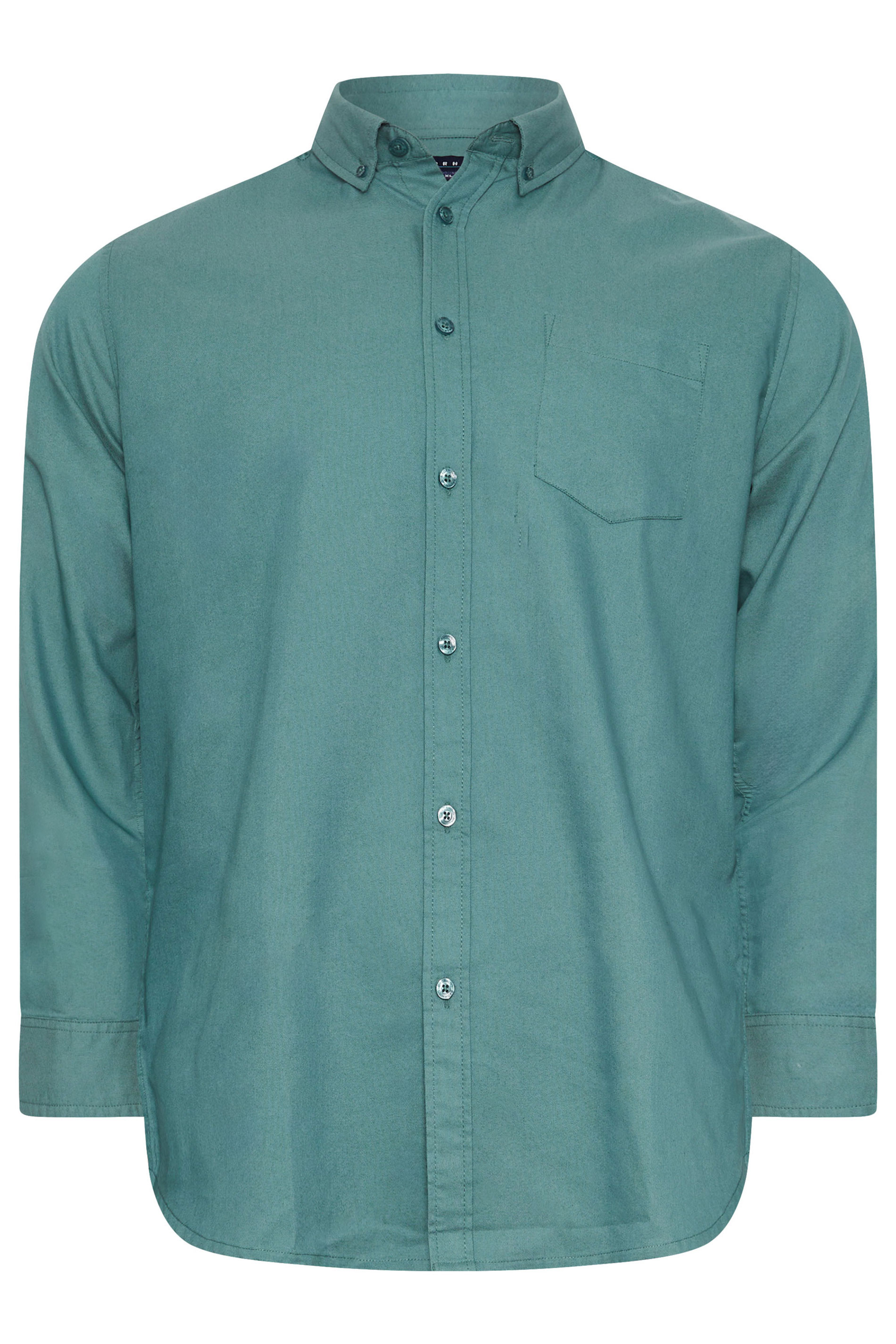 BadRhino Big & Tall Blue Long Sleeve Oxford Shirt | BadRhino 6