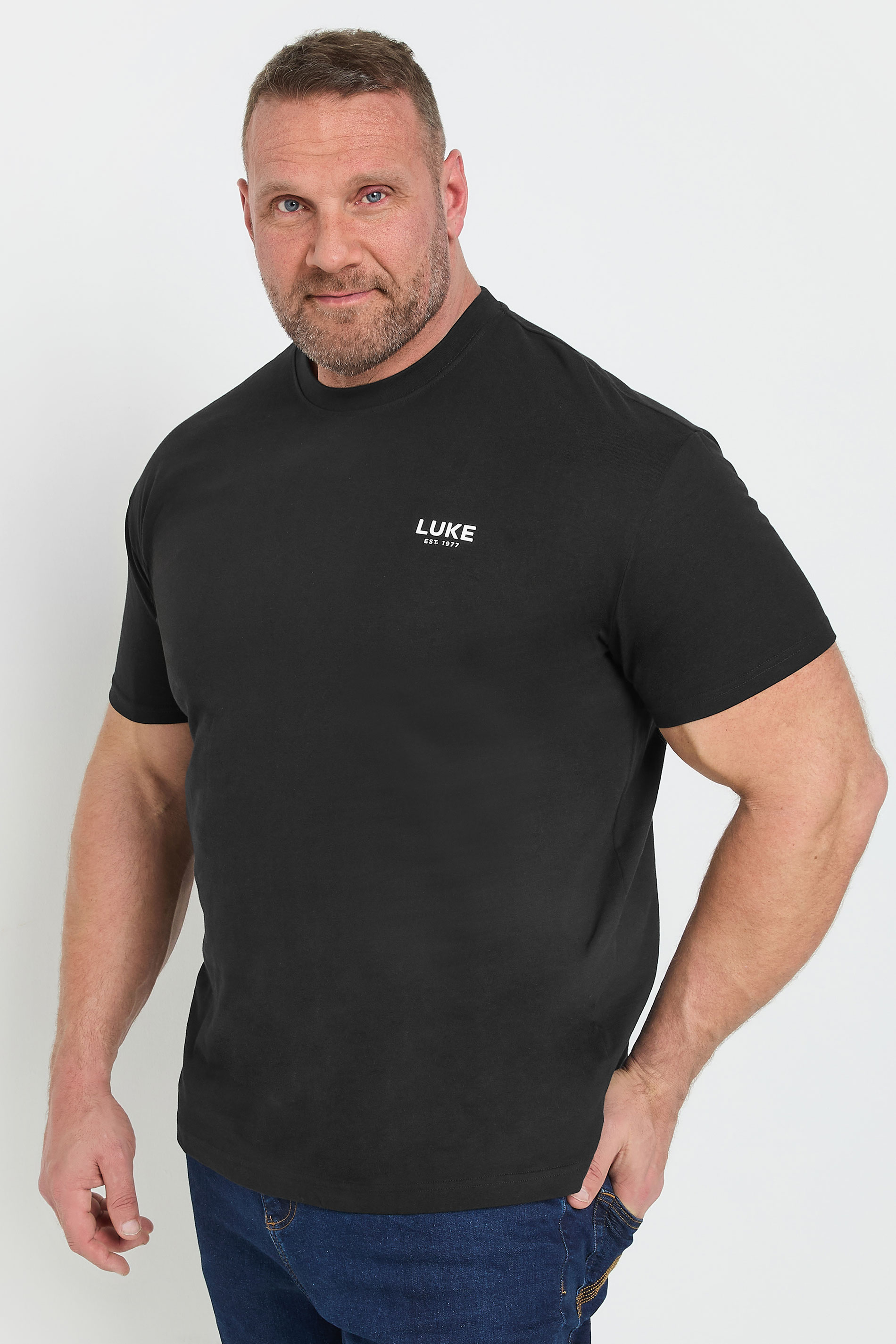 LUKE 1977 Big & Tall Black Exquisite T-Shirt | BadRhino 1