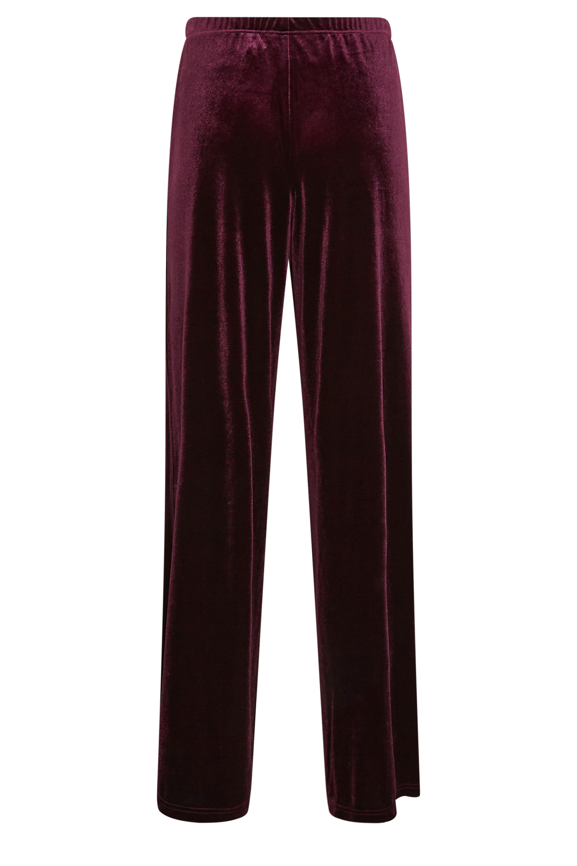 LTS Tall Women's Purple Velvet Wide Leg Trousers | Long Tall Sally 5